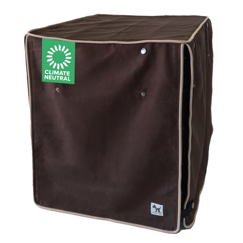 Molly Mutt Landslide Dog Crate Cover, 100% Cotton Canvas Cover with 2 Roll-Up Panels, Ideal for Dog or Cat Crate, Durable, Washable, and Free of Harmful Chemicals, 42" x 28" x 31" - Image 1